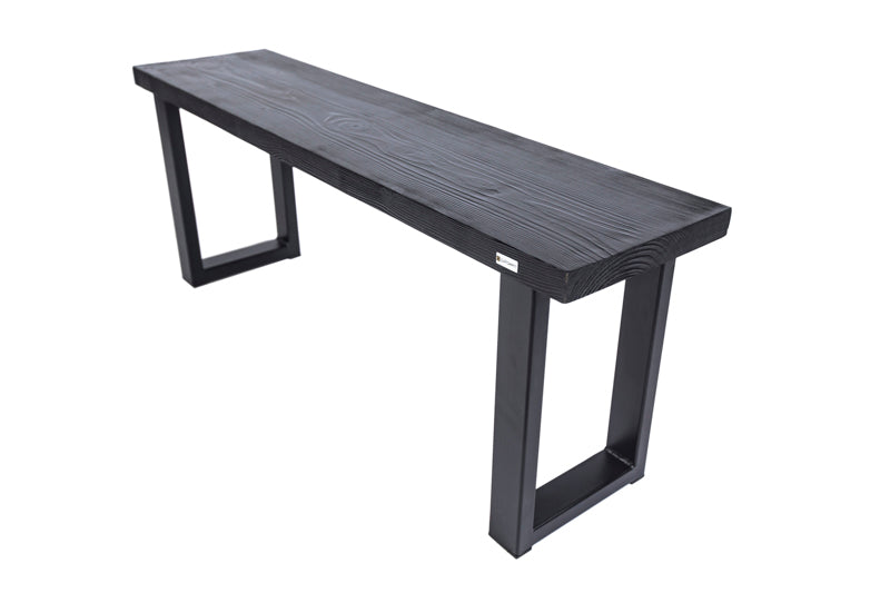 Black Wooden Bench