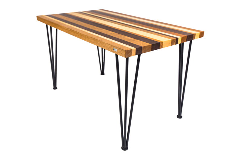 Multi Colour Hairpin Wooden Dinning Table