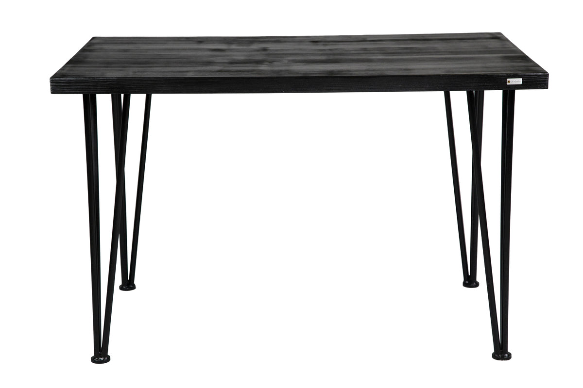 Black Hairpin Wooden Desk